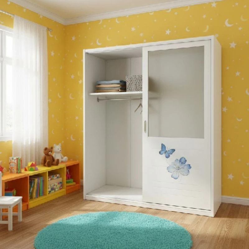 2 Door Knock Down Wardrobe factory