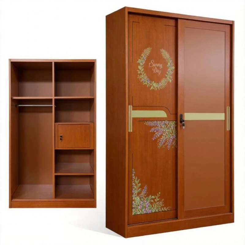 2 Door Knock Down Wardrobe factory