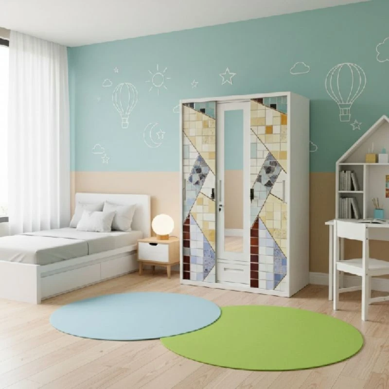3 Door Knock Down Wardrobe factory