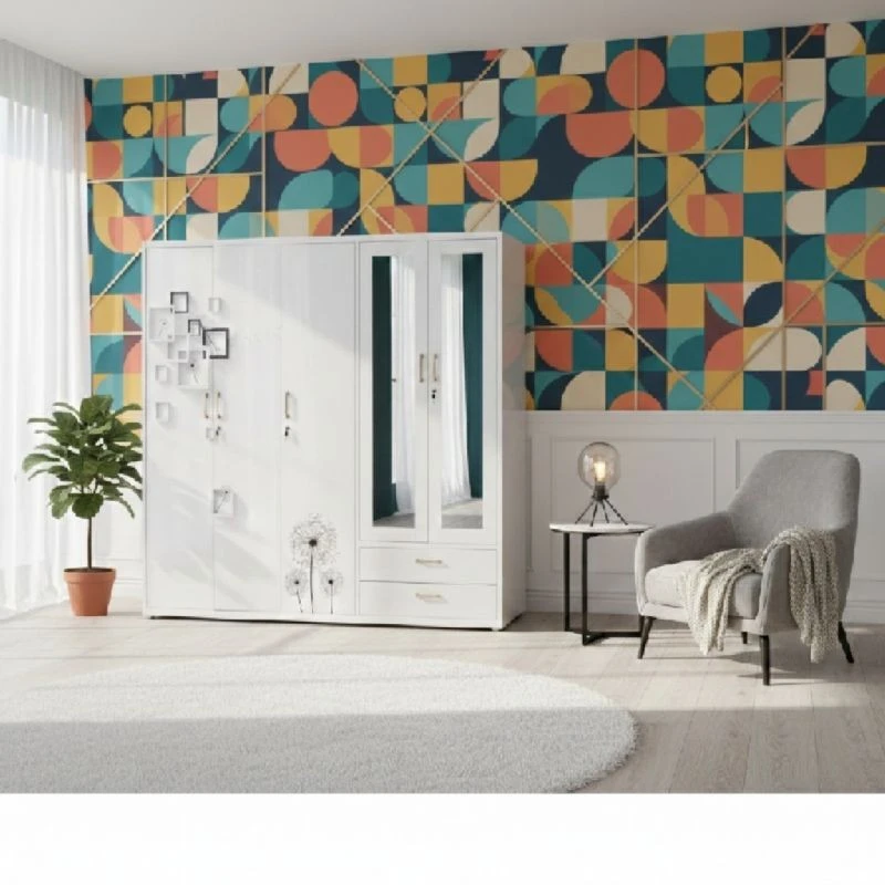 5 Door Knock Down Wardrobe high quality
